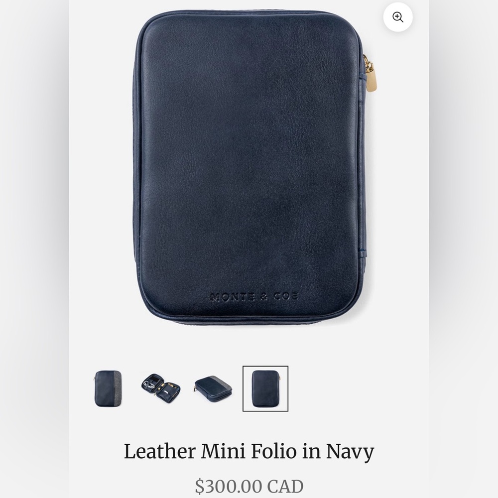 Monte and Coe Leather Mini Folio Case